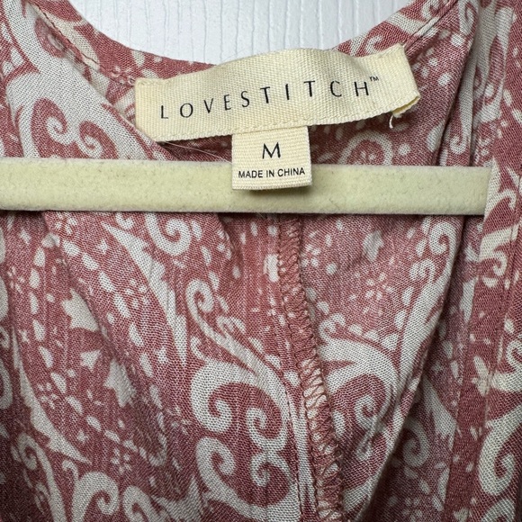 Lovestitch Red Paisley Flowy Romper Size M - Picture 4 of 9